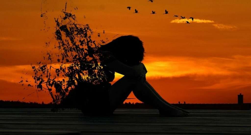 don't feel good - woman sitting